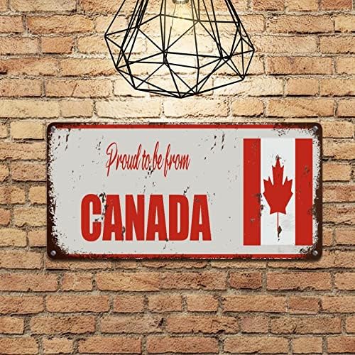 גא להיות מקנדה מתכת סימן קיר אמנות קנדה מזכרת מתנה צרפתית בציר רטרו מתכת שלטי מדינה לאומית דגל נסיעות מתנה אלומיניום