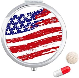 כוכבים ופסים ספציפי אמריקה המדינה דגל גלולת מקרה כיס רפואת אחסון תיבת מיכל מתקן