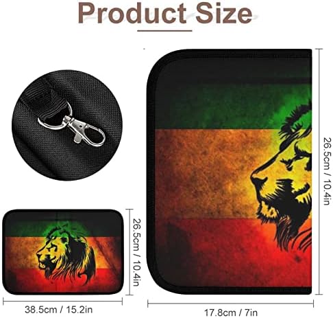 דגל אפריקני האריה של יהודה ראסטה רסטאפרי ג'מייקה דו-קיפוד כלים מארגן מחזיק כיס מרובי תפקוד מתקפל שקית כלי