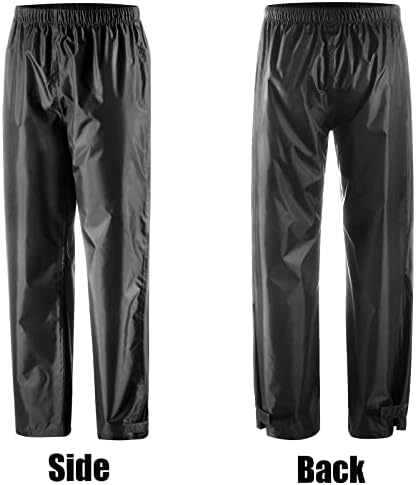 מכנסי גשם לגברים של Axesquin גשם אטומי רוח אטזי עמיד למים על פני מכנסיים מטיילים במכנסיים חיצוניים לטייל
