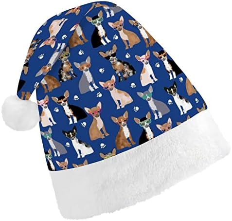 צ ' יוואווה משקפי שמש קיץ כלב חג המולד כובע סנטה כובע מצחיק חג המולד כובעי חג מסיבת כובעי עבור נשים / גברים