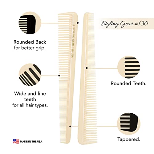 ציוד סטיילינג 130. 7 אינץ'. בארבר חיתוך קומבס מחודד בארבר עבור מעצב שיער כל תכליתי מעוגל שיניים 3 יחידות.