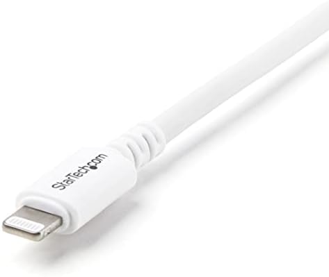 Startech.com 3M Apple לבן Apple 8 פינים מחבר לכבל USB עבור iPhone / iPod / iPad - כבל טעינה וסנכרון