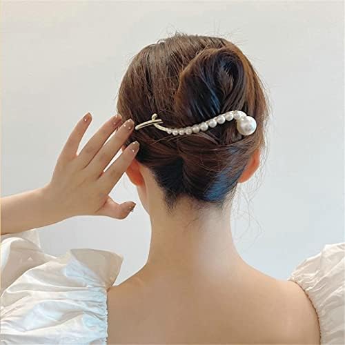 LXXSH בסגנון צרפתי פנינה סיכת שיער גב של ראש הבנות טמפרמנט קליפ קליפ קליפ אלגנטי קליפ כיסוי ראש שיער