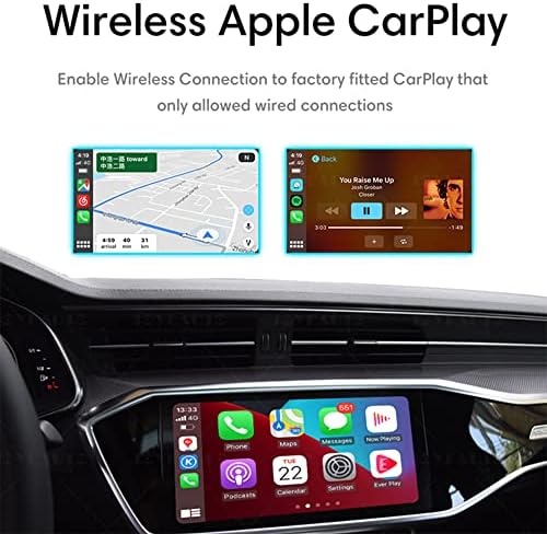MMB אלחוטית Apple Carplay מתאם Dongle עבור מפעל Wired OEM, נטפליקס YouTube Mirrorlink, iOS 16, אאודי, דודג ', הונדה,
