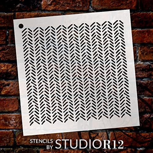סטנסיל אדרה על ידי סטודיו12 / תבנית תבנית סרוגה לשימוש חוזר / יצירה וציור / עשה זאת בעצמך מדיה מעורבת ועיצוב