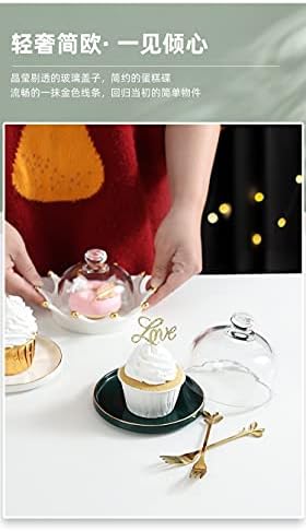 דוכן עוגת דוכן עוגת זכוכית עוגת מגש עם מכסה קטן עוגת דוכן תצוגת כתר דוכן עוגת קינוח מגש לחתונות, מסיבות יום