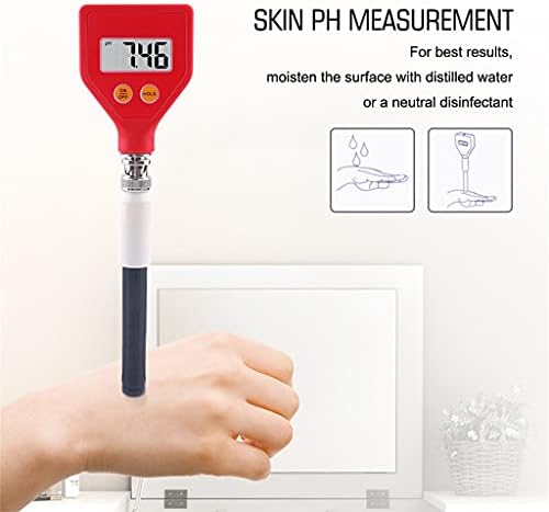 Zyjbm Skin Ph Meter Digital PH בוחן נתונים הניתנים להחלפה מחזיקים עם אלקטרודה זכוכית המשמשת לאדמת חלב גבינת מזון מים