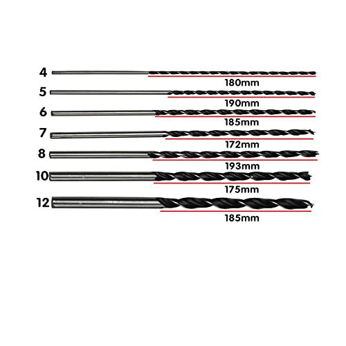 7 יחידות ארוכות בראד נקודת קידוח חור סט קידוח 4/5/6/7/8/10/12 ממ.