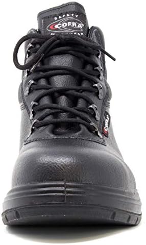 נעלי עבודה של COFRA - הנעלה אספלט עמידה בחום עם בטיחות מורכבת בוהן ומגן חום ניטריל גומי חיצוני - שחור