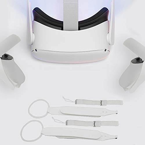 חגורת הבטיחות של בקר Salutuy VR, שרוך שורש כף היד לבקר VR שטיפה הוסרה במהירות ספיגת זיעה עבור בקר Quest 2 VR בקר