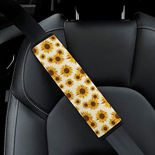כיסוי חגורת בטיחות של מכונית חמניות רפידות חגורת בטיחות חמודות רפידות מושב נוחות כריות כתף