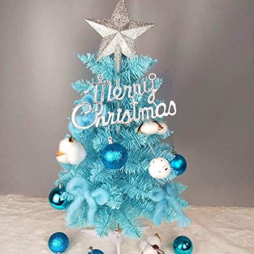 Winomo עץ חג מולד כחול קטן שמיים מיני- עץ חג מולד מלאכותי כחול, קישוט עץ חג המולד של אורן מלאכותי לאספקת חג המולד