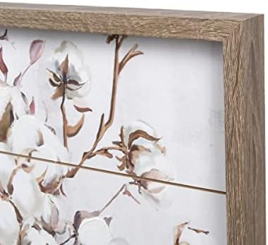 פרחים לבנים של פרינץ בצנצנת 28 x 22 אמנות קיר ממוסגרת, עיצוב קיר פרחוני רב -צבעוני למטבח, חדר אמבטיה, חדר שינה