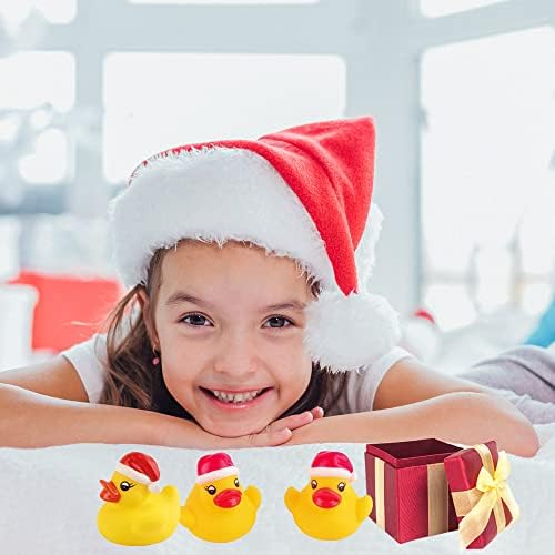 Umbresen גומי ברווזים צהובים צעצועים לגיל הרך צעצועים אמבטיה ברווזים מתנה למקלחת לתינוק תינוקות פעוטות בריכת מכוניות צף ליל