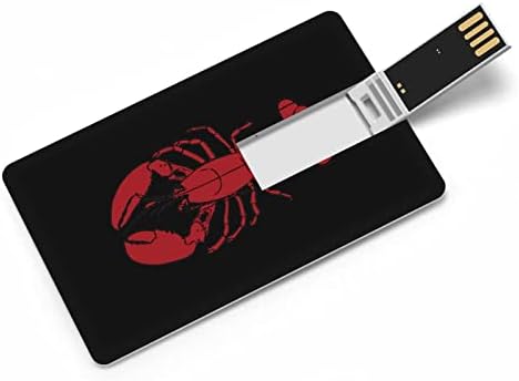 כרטיס לובסטר אדום USB 2.0 כונן הבזק 32 גרם/64 גרם דפוס מודפס מצחיק