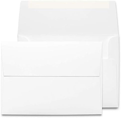 מעטפות A9 לבנות בהירות של 28lb/70lb - 25 מעטפות חבילות