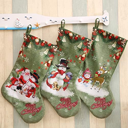 מתנת גרבי גרביים Besportble 1 pc תיק ממתקים לחג המולד חמוד איילים עיצוב גרביים תלייה שקית לכיס לקישוט מסיבת