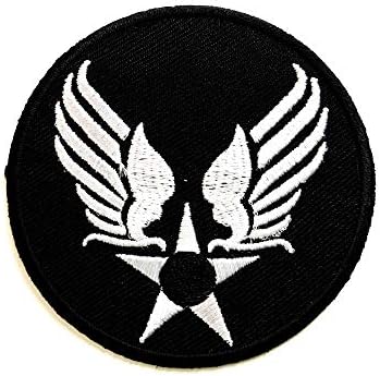 חיל האוויר האמריקני USAF לוגו כוכב כנפי צבא צבא לוגו שחור צבאי אפליקציה רקומה תפור על ברזל על תיקון לתרמילים בגדי ג'ינס