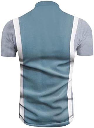 חולצות פולו אופנה לגברים מזדמנים V צוואר שרוול קצר רוכסן חולצות גולף עסק