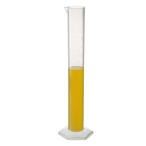 פלסטיק בוגר צילינדר, 100 מיליליטר מדידת צילינדר, מדע מבחנה כוסות, אחת מטרי בקנה מידה, ברור משושה בסיס בקבוק למעבדה