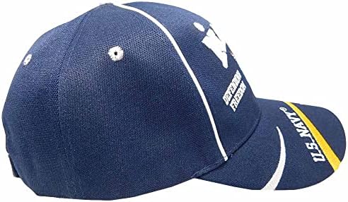ארצות הברית חיל הים נשר עוגן הגנה על חופש מאז 1775 מערבולות חיל הים כחול אקריליק מתכוונן רקום כובע כובע-כובע596ה