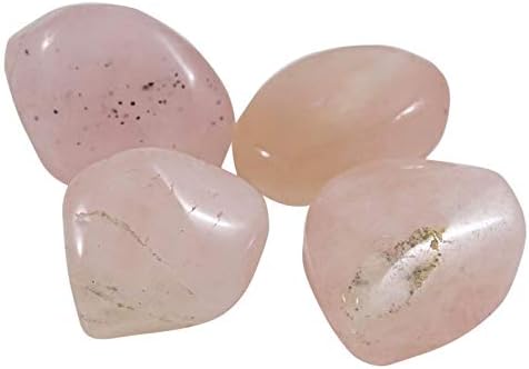 הרמוניזציה של רוז קוורץ אבן התנפלה בגודל מגוון מגוון אבן ריפוי רייקי- 4 חתיכות