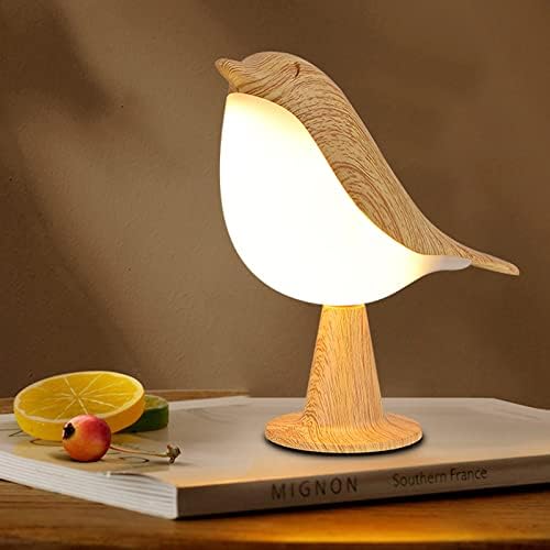 מנורת שולחן בקרת מגע ליד מיטה, מנורת שולחן חמוד של ציפורים חמודות, מנורות ארומה מיטה יצירת