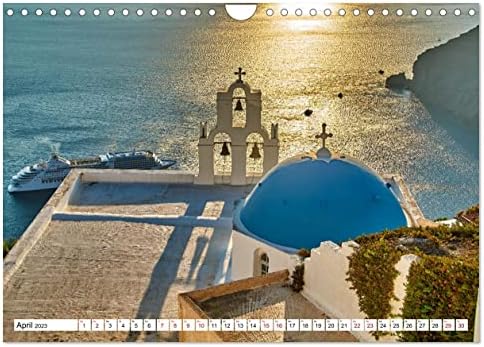 Santorini - Strahlendes Weiß an der Caldera, Calvendo 2023 לוח שנה חודשי