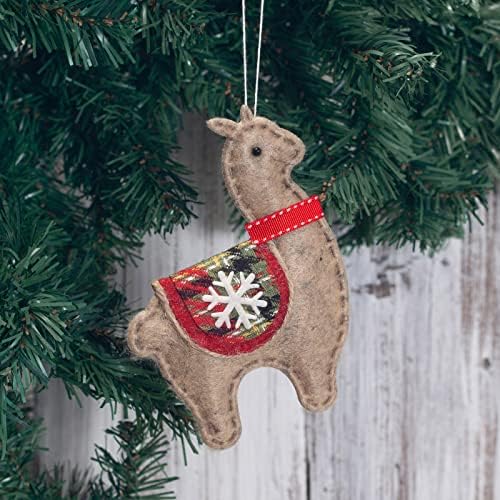 קישוט לחג המולד מספק סט כבשים של עץ חג המולד יצירתי תלוי קישוט הביתה חתיכות תלויות קטנות
