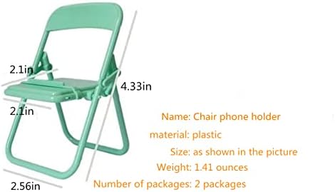קטן כיסא טלפון מחזיק, חמוד מיני שולחן עבודה מתקפל מחזיק מקרון צבע מחזיק, 2 חתיכות