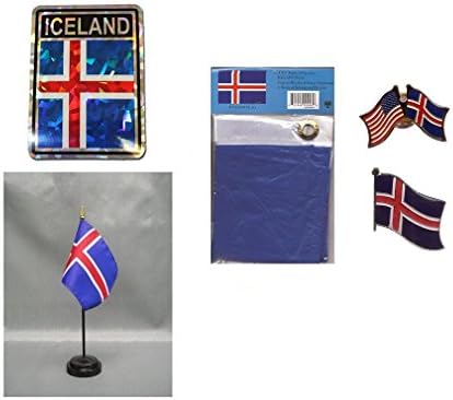 סט דגל מורשת איסלנד 3 'אקס 5'