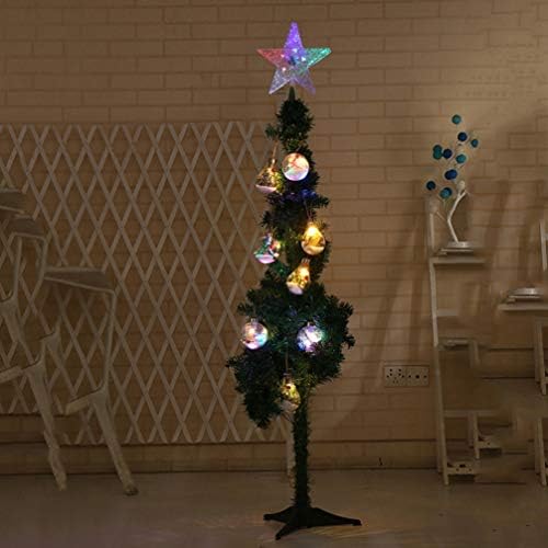 שרצ'רי 4 יחידות עץ חג המולד אור, אור הוביל של כוכב קריסטל פלסטיק, אורות טופר עץ חג המולד כוכב