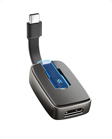 ענייני כבלים ניידים 8K USB C ל- HDMI 2.1 תמיכה במתאם 4K 120Hz ו- 8K 60Hz HDR, HDCP 2.3, HDMI ל- USB C מתאם, Thunderbolt