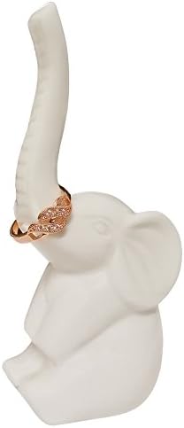 מחזיק טבעת פיל חיוך ביתי לתכשיטים, מחזיק תצוגה של טבעת נישואין מעורבות