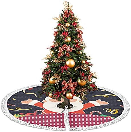 חיבוקים רעיון פתיתי שלג חג מולד שמח חצאית עץ חג המולד אדום 29.9 אינץ 'חצאיות עץ X-MAS קלות של פוליאסטר לקישוטים לבית