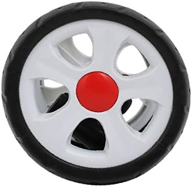 X-deree 155 ממ קוטר פלסטיק גלגל כפול עגלת גלגל מסתובב גלגלת צינור 22 ממ (155 ממ diámetro plástico doble rueda cochecito