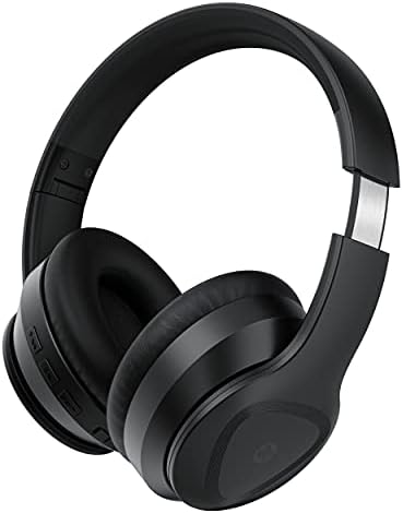 Saramonic Wireless Bluetooth 5.0 ANC מבטלים רעש על אוזניות האוזניים עם נהגי 40 ממ וכריבי אוזניים עור, שחור