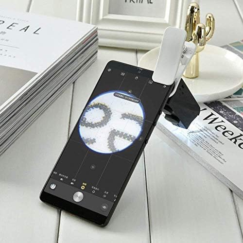 הואנג-שינג-60איקס 100איקס זכוכית מגדלת מוארת קליפ טלפון נייד מתכוונן עם אורות לד תכשיטי בולי מטבעות זיכרון זיהוי מיקרוסקופ