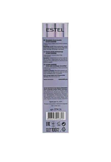 Estel Otium Diamond Cream Cream 100ml לשיער חלק ומבריק. מגן על שיער מפני טמפרטורות גבוהות