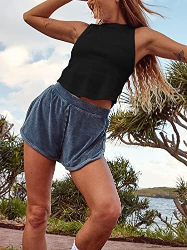 לסלולו נשים סקסי ללא שרוולים אימון קצוץ גופיות מצולעים גב פתוח זורם ספורט חולצות שרירים טנק יבול חולצות