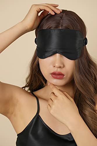 Cloversilk 30 Momme Silk Mask Mask Mask, Top Dray 7A Migberry Sill מסכת שינה עם רצועה אלסטית, עמידה עמידה ורכה, כיסוי עיניים