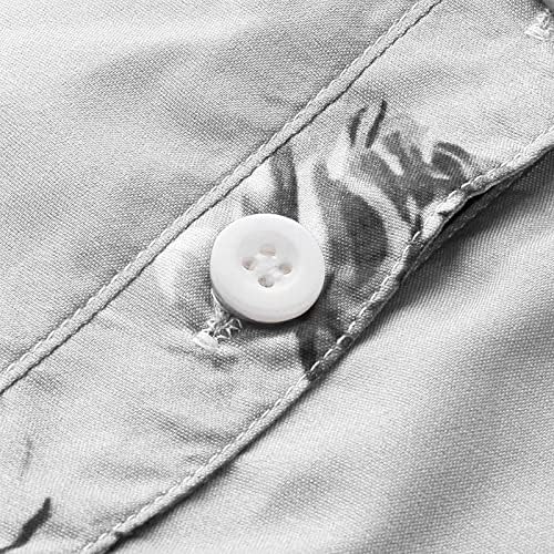 נשים חולצה כיס פתוח צוואר כפתורים קצר שרוול פרחוני מזדמן קפטן טרנדי קיץ חולצה