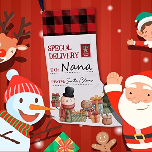 משלוח מיוחד של Golsoo מסנטה לננה גרזן חג המולד יוטה ננה אדום באפלו בדוק גרב חג המולד מתנות לקישוט חג המולד מתנות