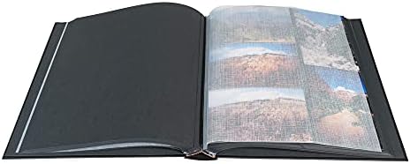 Exacompta - ref 16075e - מילאנו ספר אלבום תמונות -29 x 32cmin גודל, מחזיק 300 תמונות, דפי כרטיס שחור של 250 ג'יגה