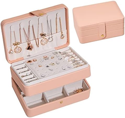 Gyjyeg LargeCapapity תיבת תכשיטים קופסא מתנה קופסת עור תכשיטים תכשיטים קופסת תכשיטים רב -פונקציונליים