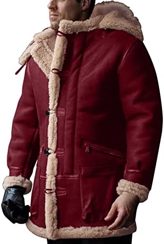 ADSSSDQ מעיל סתיו של Mens, חג שרוול ארוך חג גודל אופנה קפוצ'ון אופנוע