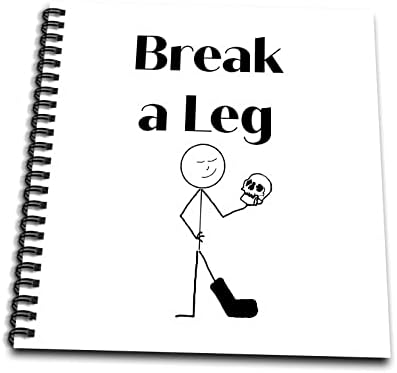 דמות מקל 3 של דרוז עם רגל שבורה ומגלגלת עם טקסט - ספרי רישום