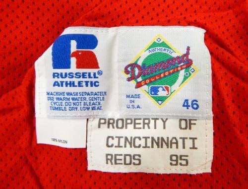 1995 משחק סינסינטי אדום ריק הונחה תרגול חבטות אדום ג'רזי 46 DP21656 - משחק משומש גופיות MLB