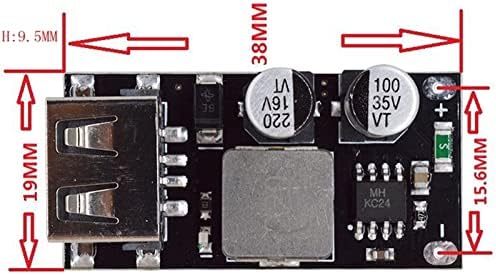 Hiigh USB QC3.0 QC2.0 USB DC-DC BUCK ממיר טעינה שלב למטה מודול 6-32V 9V 12V 24V ללוח מעגל מטען מהיר מהיר 5V 1 pcs